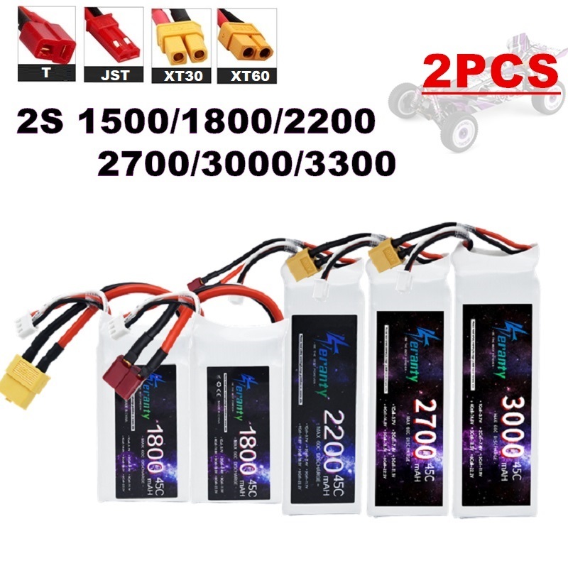 2PCS 7,4 V Lipo 2S Batterie 15 – Rc Hobby Drone Bewertung und Preis